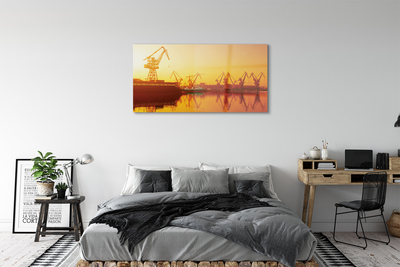 Acrylglasbilder Danziger werft sonnenaufgang