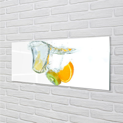 Acrylglasbilder Orange kiwi wasser