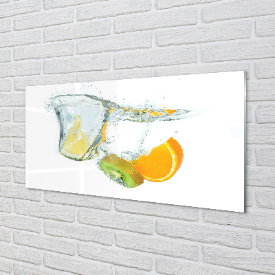 Acrylglasbilder Orange kiwi wasser