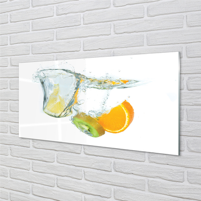 Acrylglasbilder Orange kiwi wasser