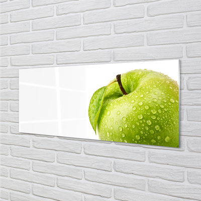 Acrylglasbilder Apple-tropfen grünes wasser