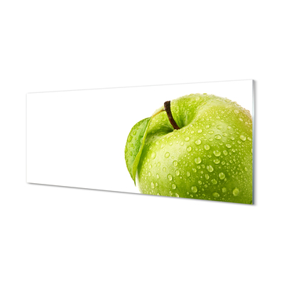 Acrylglasbilder Apple-tropfen grünes wasser