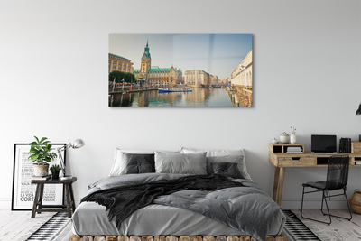 Acrylglasbilder Hamburg fluss kathedrale