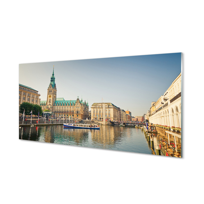 Acrylglasbilder Hamburg fluss kathedrale