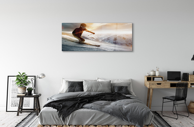 Acrylglasbilder Mann skistöcke