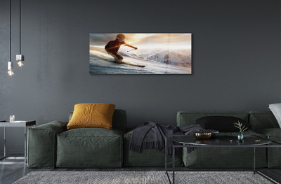 Acrylglasbilder Mann skistöcke