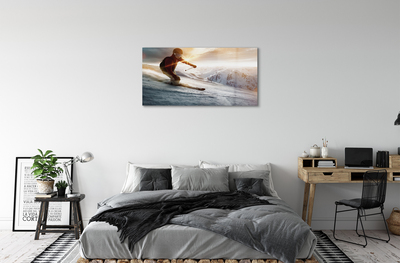 Acrylglasbilder Mann skistöcke