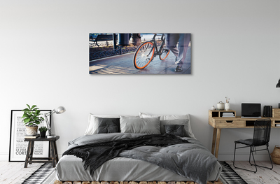 Acrylglasbilder City-bike bein