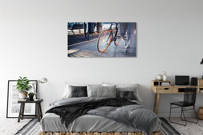 Acrylglasbilder City-bike bein