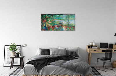 Acrylglasbilder Kunst treffen in der nähe von see