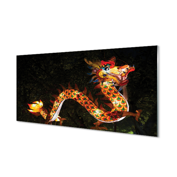 Acrylglasbilder Japanische drachen beleuchtet