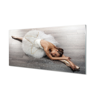 Acrylglasbilder Weiß ballerinakleid frau