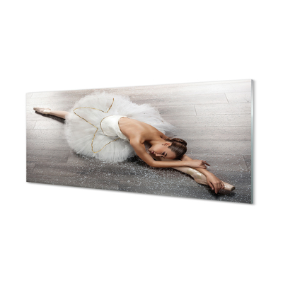 Acrylglasbilder Weiß ballerinakleid frau