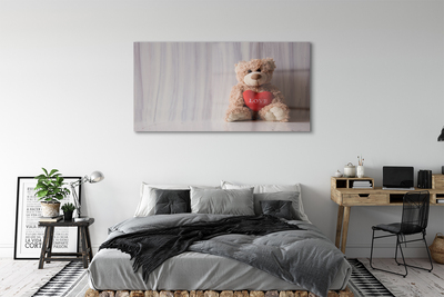 Acrylglasbilder Herz-teddybär