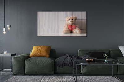 Acrylglasbilder Herz-teddybär