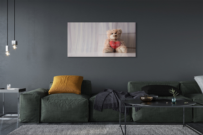 Acrylglasbilder Herz-teddybär