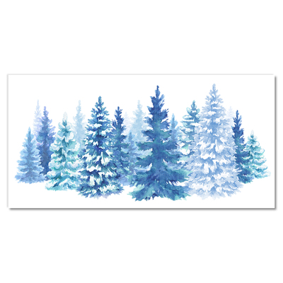 Glasbild aus Plexiglas® Winter-Schnee-Weihnachtsbaum