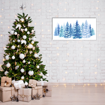 Glasbild aus Plexiglas® Winter-Schnee-Weihnachtsbaum