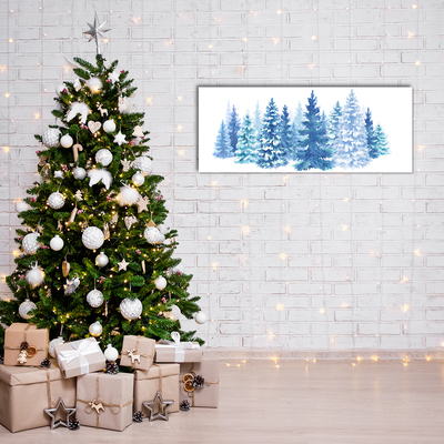 Glasbild aus Plexiglas® Winter-Schnee-Weihnachtsbaum