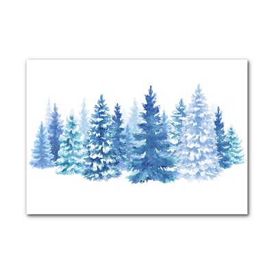 Glasbild aus Plexiglas® Winter-Schnee-Weihnachtsbaum