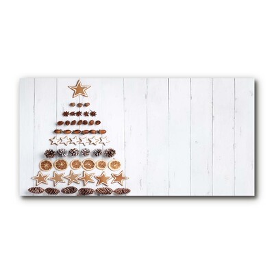 Glasbild aus Plexiglas® Lebkuchen Christbaumschmuck