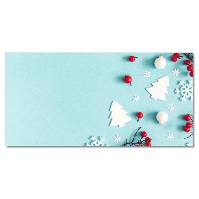 Glasbild aus Plexiglas® Schneeflocken Ornamente