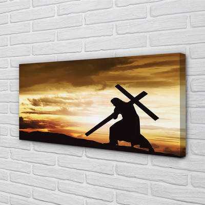 Leinwandbilder Jesus Kreuz Sonnenuntergang