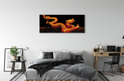 Leinwandbilder goldener Drache