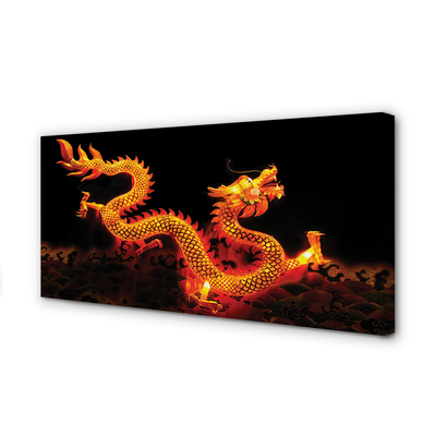 Leinwandbilder goldener Drache