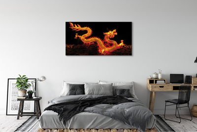 Leinwandbilder goldener Drache