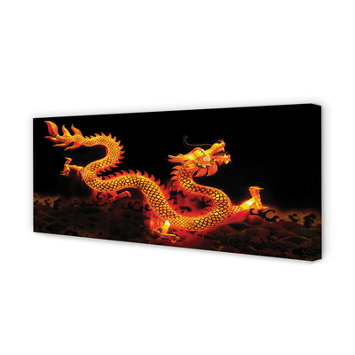 Leinwandbilder goldener Drache