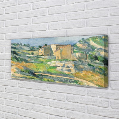 Leinwandbilder Haus gemalt Kunst auf dem Hügel