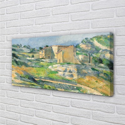 Leinwandbilder Haus gemalt Kunst auf dem Hügel