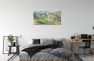 Leinwandbilder Haus gemalt Kunst auf dem Hügel