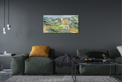 Leinwandbilder Haus gemalt Kunst auf dem Hügel