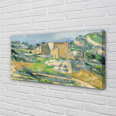 Leinwandbilder Haus gemalt Kunst auf dem Hügel