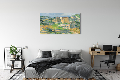 Leinwandbilder Haus gemalt Kunst auf dem Hügel