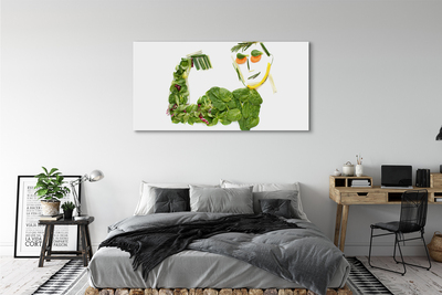 Leinwandbilder Charakter mit Gemüse