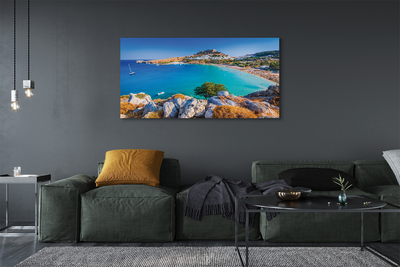 Leinwandbilder Panorama der Strand Küste von Griechenland