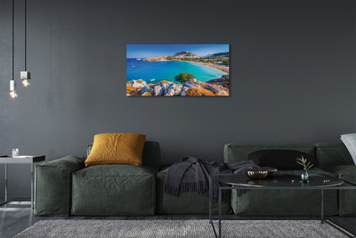 Leinwandbilder Panorama der Strand Küste von Griechenland