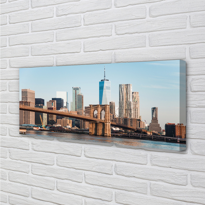 Leinwandbilder Panorama-River-Brücke