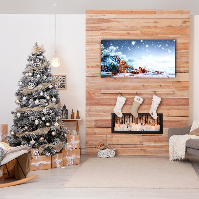 Canvas Kunstdruck Lebkuchen Weihnachtsferien Schnee