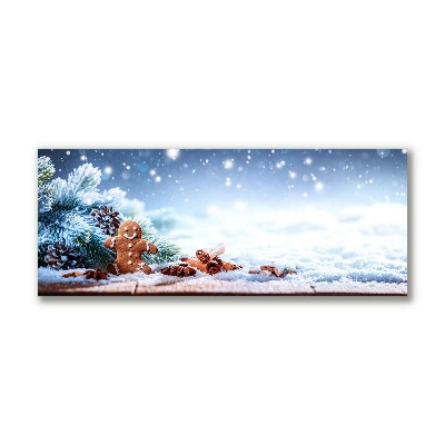 Canvas Kunstdruck Lebkuchen Weihnachtsferien Schnee