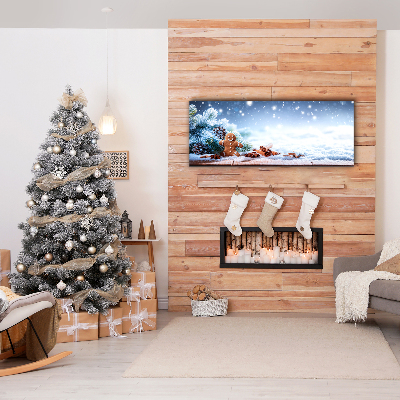 Canvas Kunstdruck Lebkuchen Weihnachtsferien Schnee