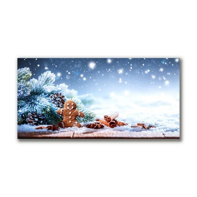 Canvas Kunstdruck Lebkuchen Weihnachtsferien Schnee