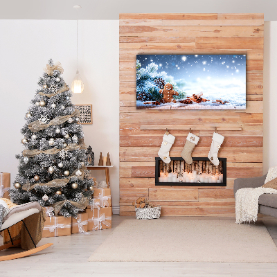 Canvas Kunstdruck Lebkuchen Weihnachtsferien Schnee