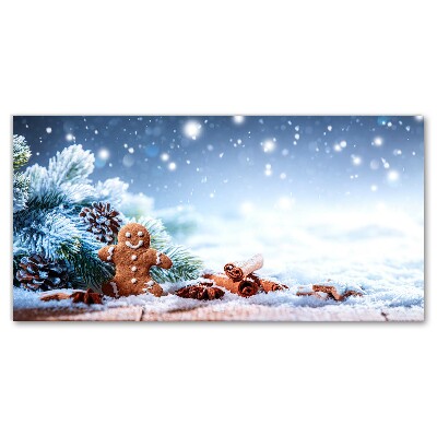 Canvas Kunstdruck Lebkuchen Weihnachtsferien Schnee