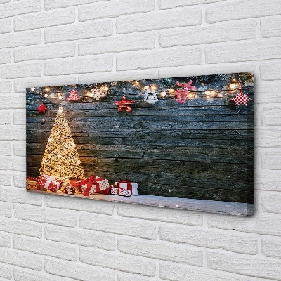 Leinwandbilder Weihnachtsgeschenke Baumschmuck Karte