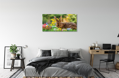 Leinwandbilder Wiese rabbit Eier