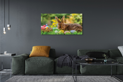 Leinwandbilder Wiese rabbit Eier